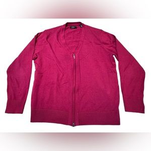 Callaway Men's Full-Zip 100% Pima Cotton Long-Sleeve Golf Sweater, Size M, NWOT